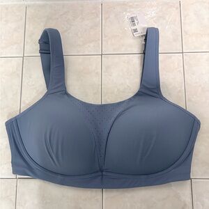 NWT Lululemon Run Times Bra Slate Blue WSDN LW2DINS Size 40DDD
